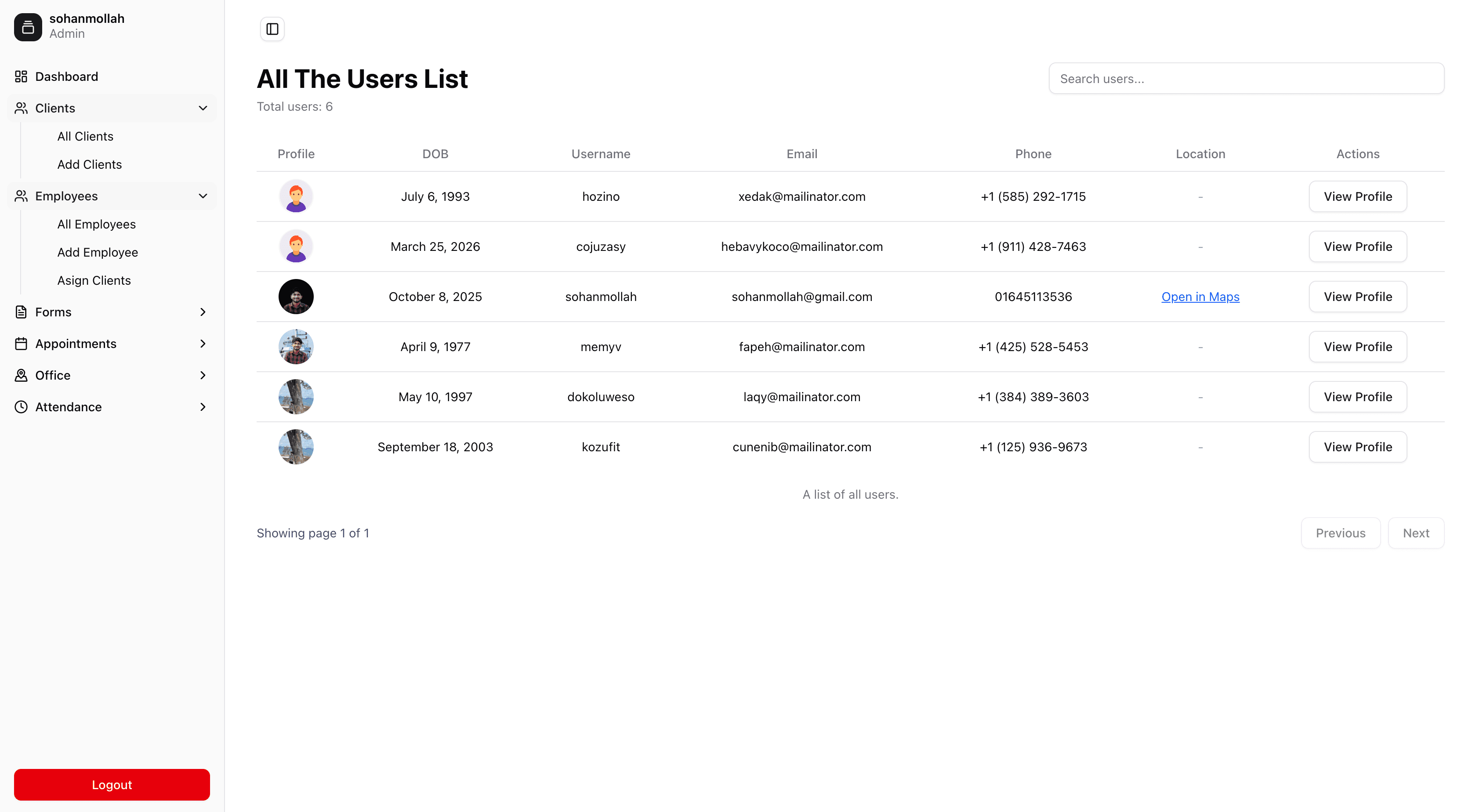 Client & Employee Management preview
