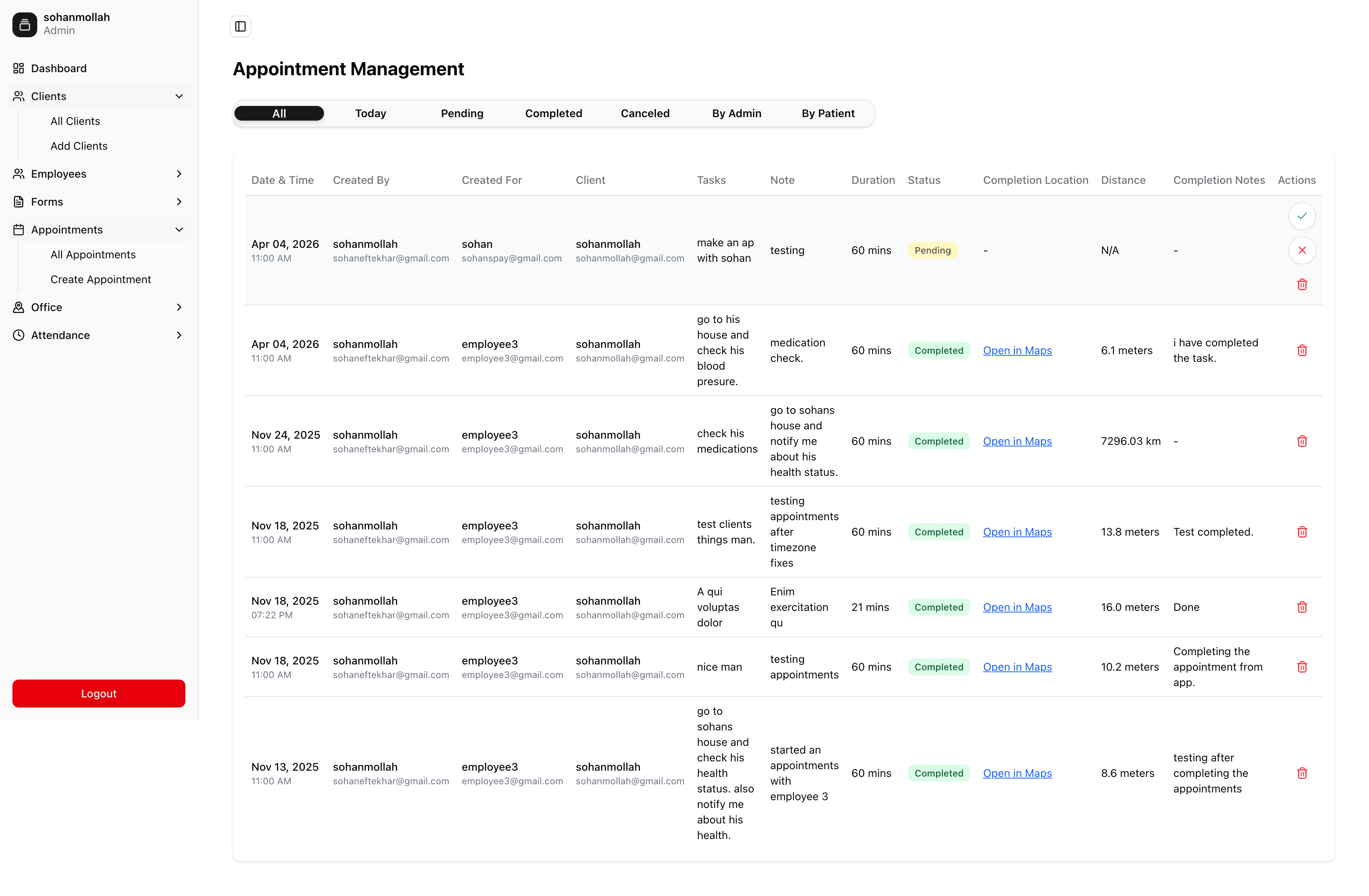 Appointment Scheduling with Location Tracking preview